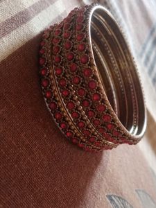 Red Golden Bangles