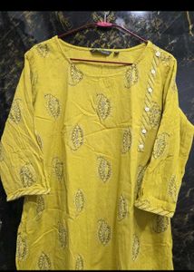 Printed Button Kurta
