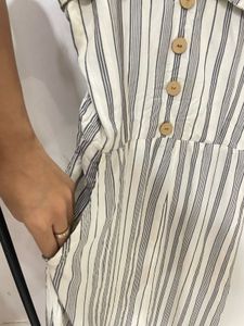 Striped Button-Front Sundress