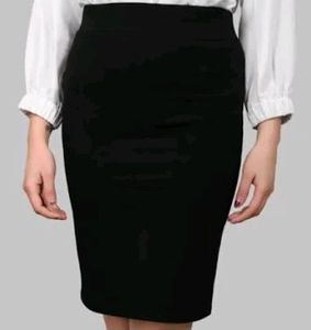 black skirt knee length
