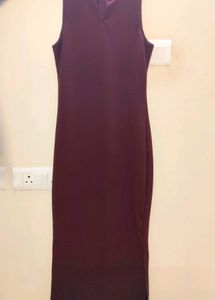Elegant Burgundy Bodycon Dress