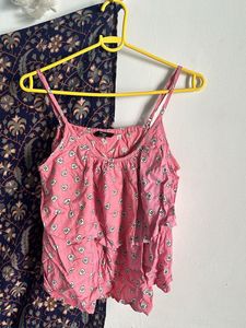People Flared And Layered Crop Top