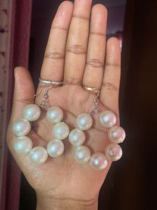 Pearl Hoop Earrings