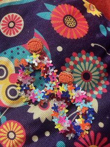 Floral Hoop Earrings