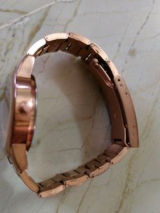 Rose Petals Golden Watch For Women