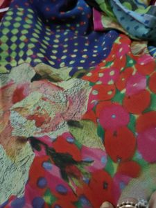 Multicolor Printed Saree with Artistic Design