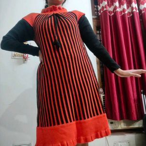 Striped Knit Mini Dress