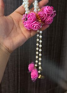 Fabric &amp; Paper Flower Jewellery Set