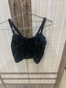 Beautiful Stylish Sequence Crop Top