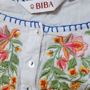 Embroidered White Top