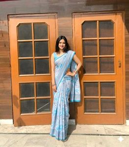 🩵✨printesty look saree
