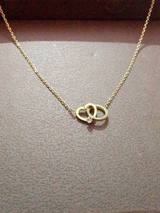 Heart &amp; Circle Gold Necklace