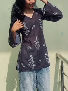 Floral Print Top back adjustable - Casual Style