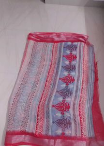 Red Floral Saree,wore once