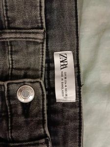 Zara Charcoal Grey Skinny Fit Jeans Size 26