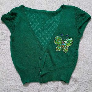 (Comment To Get It Cheaper)Vintage Green Cardigan