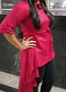 Dark Red Long Top