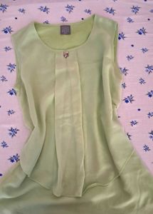 Green Sleeveless Top