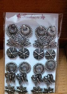 Oxidise Earrings Beautiful Set Of 12