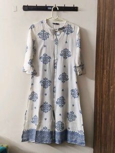 Printed White Kurta