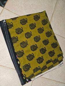 Paisley Print polyester saree multicolour