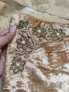 Velvet Heavy Embroidery Cushion Cover..
