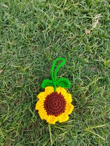 Crochet Sunflower Bag Charms