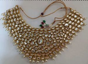 Kundan &amp; Pearls Jewellery Set For Women