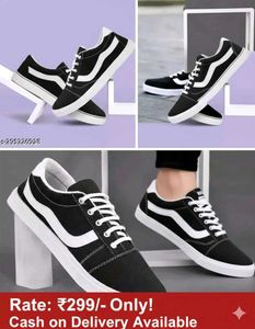 Stylish Black &amp; White Sneakers