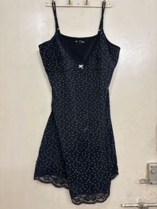 Black slip nightwear