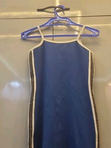 Blue Dress with Jacket Set
