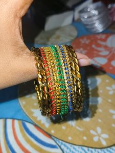 Multicolour Metal Bangles
