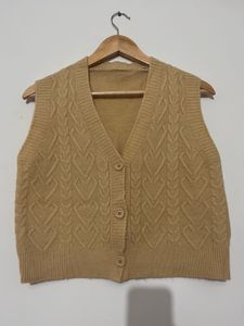 Knitted Button-Down Vest