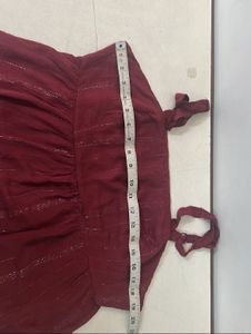 Maroon Sleeveless Top