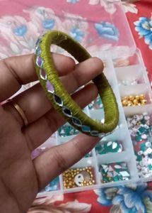 Bangles With Thread and Mirror 🪞 ✨️ 💖