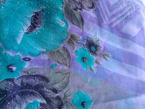 Floral Purple Saree