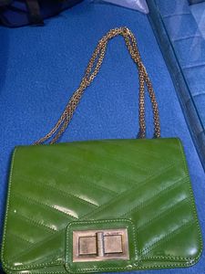 Green Quilted Crossbody Bag