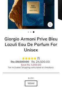 Armani/Prive Bleu Lazuli EDP Unisex 100 mL