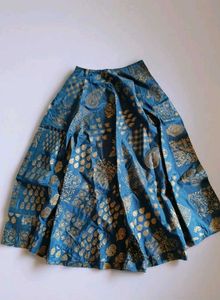 Dark Green Ethnic Skirt
