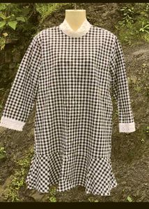 Korean Gingham Check Dress