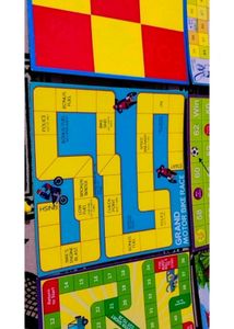 SET OF 6 FUN BOARD GAMES WITH DICE AND TOKENS