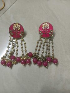 Pink Dangle Earrings