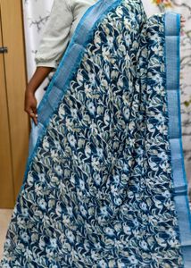 Floral Print Saree with Border