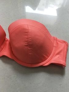 L Chic Coral Strapless Bra - Like New(old navy)