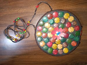 Beaded Round Sling bag