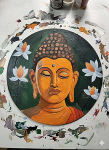 bhudh acrylic painting 🎨