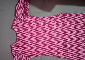 Red &amp; White Printed Kurta
