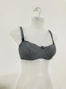H&amp;M Black Striped Bra Non Padded