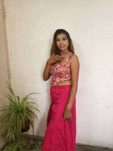 Pink Floral Kurta Set