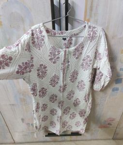 White And Pink Kurta